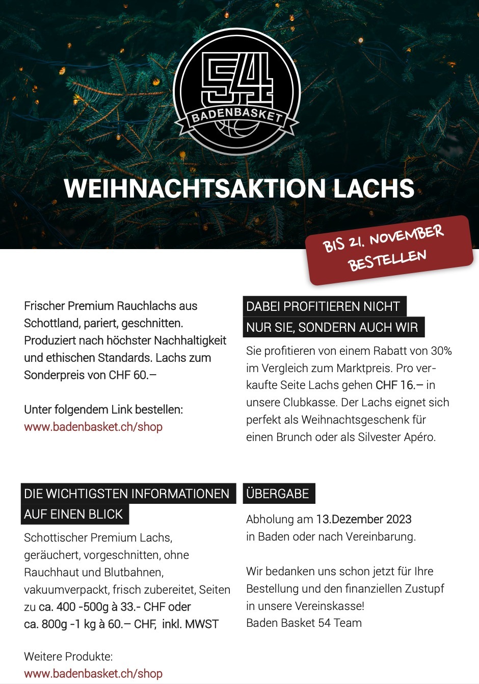 Weihnachtsaktion Lachs